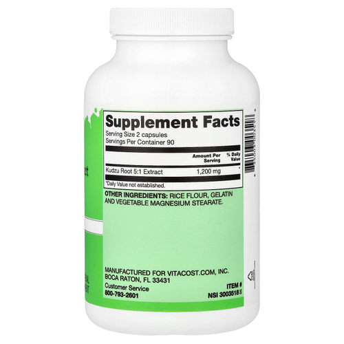 Vitacost, Kudzu Root Extract, 180 Capsules (600 mg per Capsule)