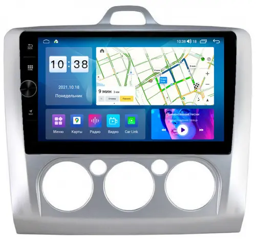 Магнитола для Ford Focus 2 2004-2011 (кондиционер) - Parafar PF695FHDAV на Android 13, CarPlay, 4G SIM-слот