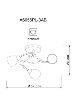 Люстра потолочная Arte Lamp Innocente A6056PL-3AB
