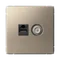 Розетка мультимедийная двойная ТВ + компьютерная RJ45, Cat 5e Systeme Electric ArtGallery Шампань GAL000589
