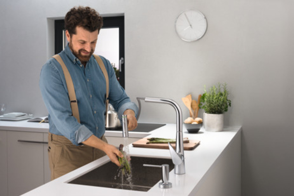 Смеситель для кухни Hansgrohe Talis Select M51 Кухонный однорычажный, 300, с вытяжным 73867000