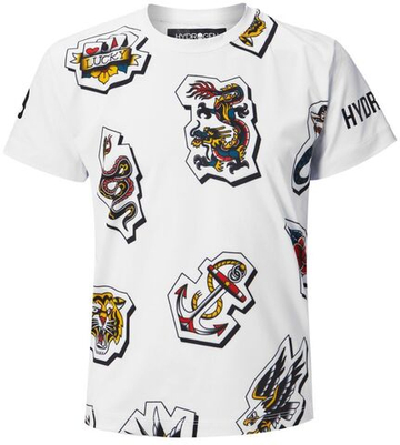 Футболка для мальчика теннисная Hydrogen Tattoo Tech Tee Kids - белый
