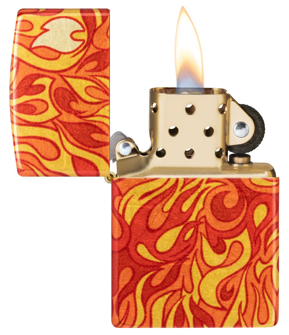 Зажигалка Zippo Fire с покрытием 540 Tumbled Brass (48981) 3