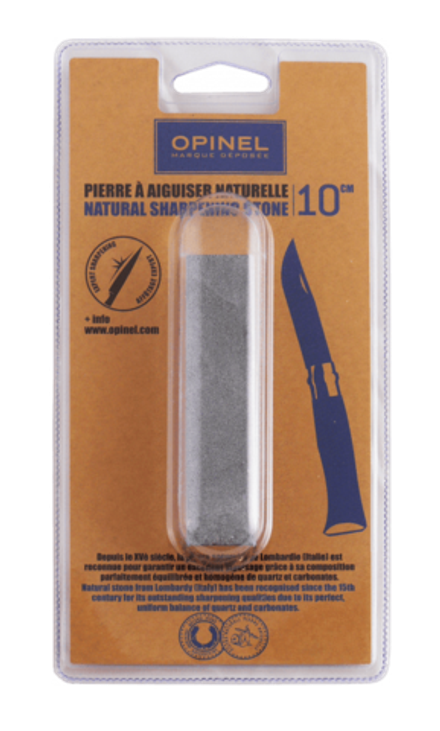 Камень Opinel для заточки ножей, длина 10см., камень - Natural Lombardy (Italy)