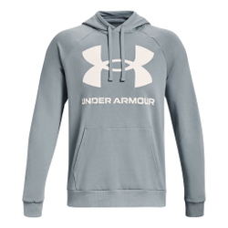 Мужская кофта теннисная Under Armour Rival Big Logo Hoody Men - Blue Grey