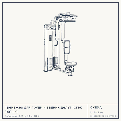 Тренажёр для груди и задних дельт (стек 100 кг) — от 227 000 ₽