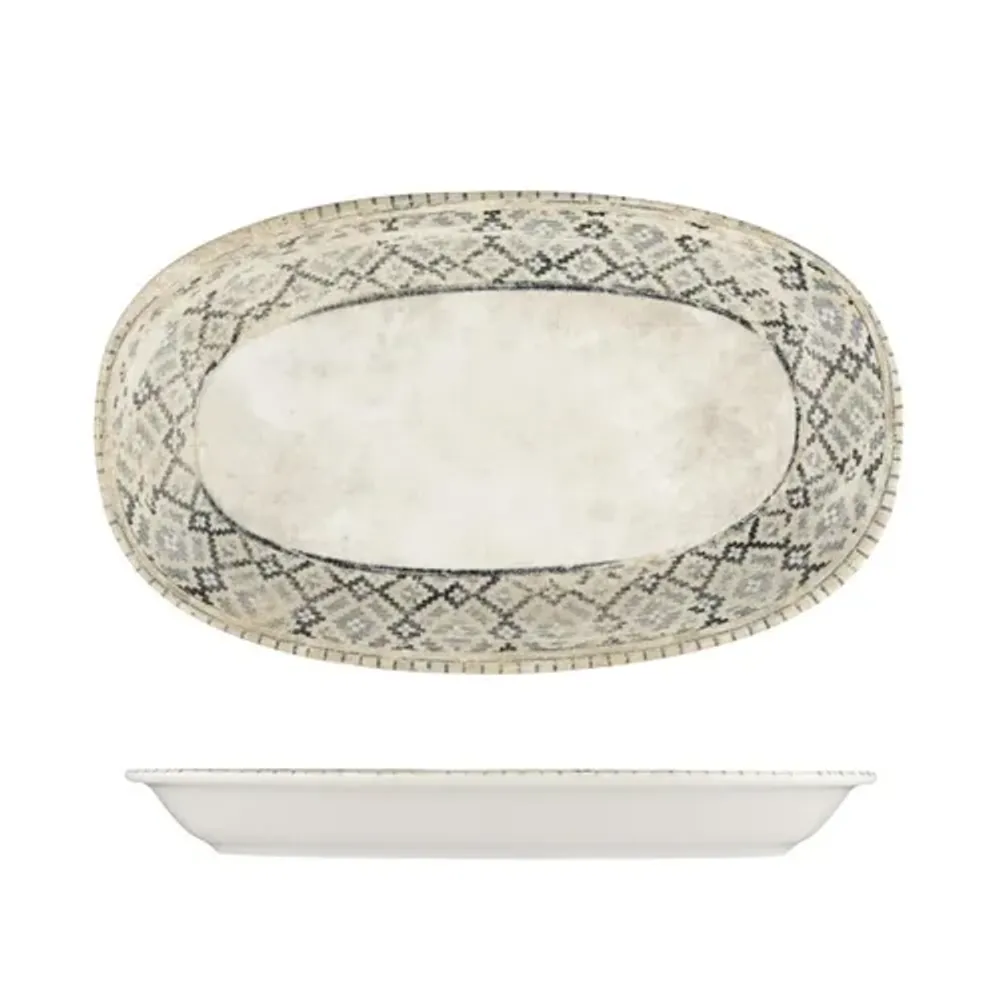 Блюдо овальное 24*14,5 см h3 см Rug By Bone Innovation [bb] [6]