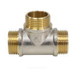 Тройник латунь никель Ду 15 (1/2") НР/НР/НР 9010 ГОСТ 32585-2013 Aquasfera 9010-01