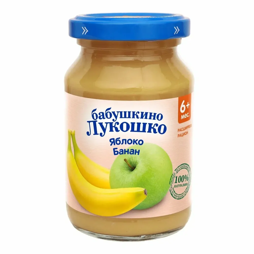 Пюре Бабушкино лукошко 190 из Яблок и бананов