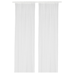 IKEA LILL  (ИКЕА ЛИЛЛ)  -  Гардины, 1 пара - белый/на кулиске 280x300 см