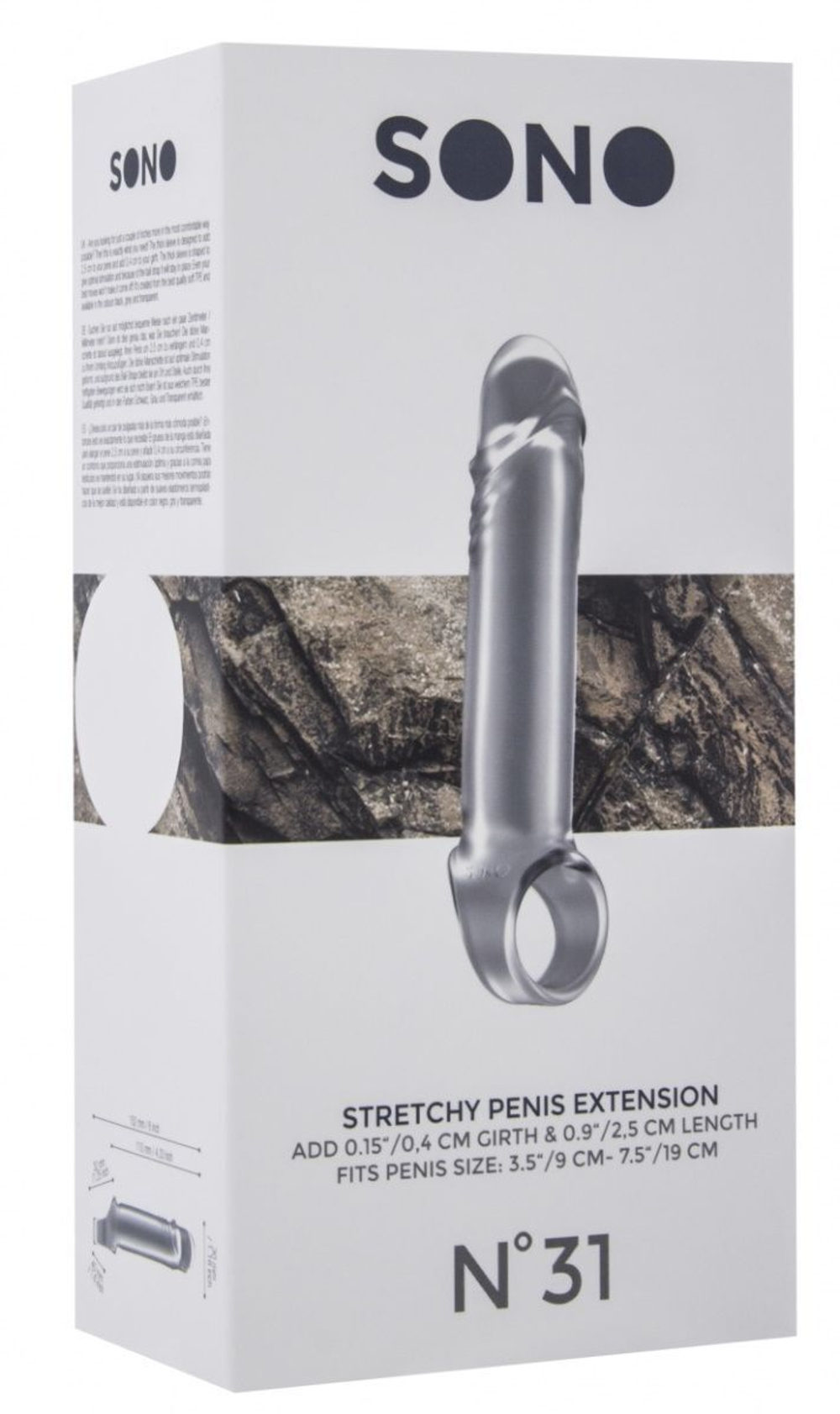 Прозрачная удлиняющая насадка Stretchy Penis Extension No.31 (Цвет: прозрачный)