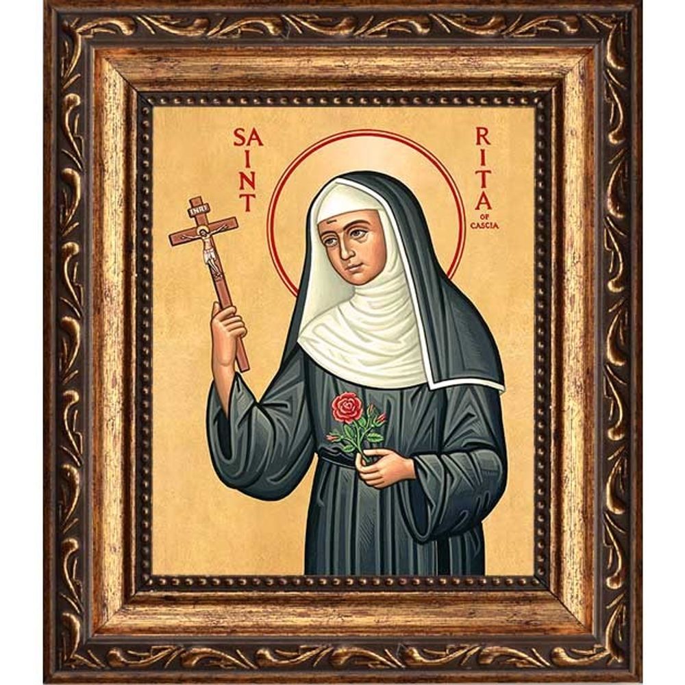 Святая Рита Кашийская. Икона на холсте.