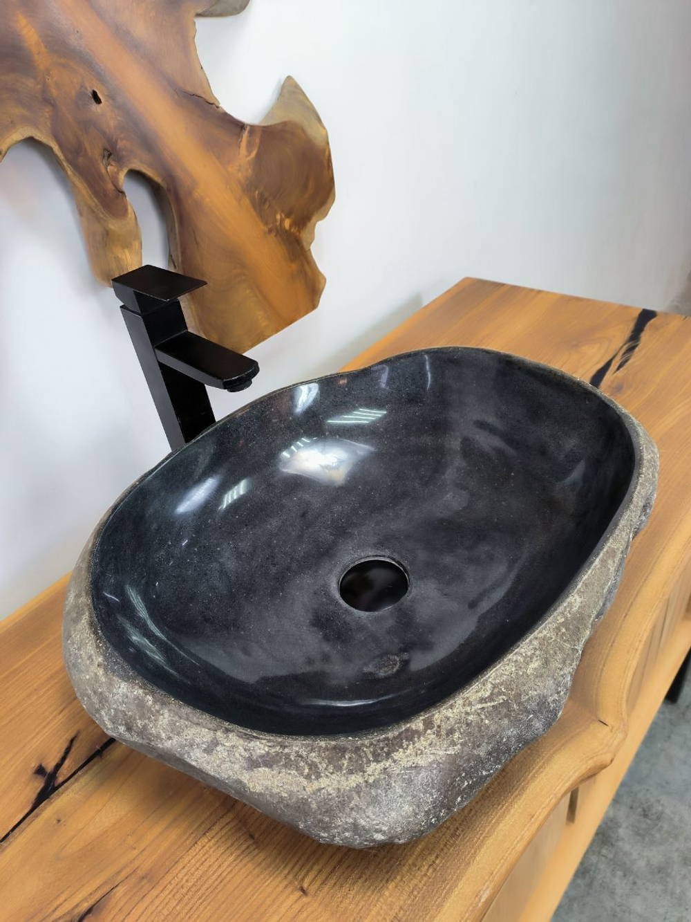 Раковина из речного камня RS-66311 48х43х14 из натурального камня