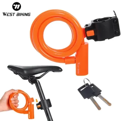 Замок велосипедный тросовый West biking, YP0705100