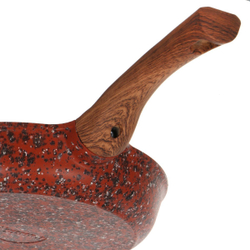 Сковорода алюминий, 26 см, антиприг, Гурман, Granit Red, красн, ГМ2601 ГР, с дерев ручк