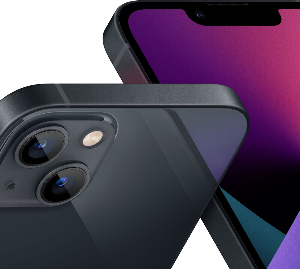 Смартфон Apple iPhone 13 256 ГБ, Dual: nano SIM + eSIM, тёмная ночь