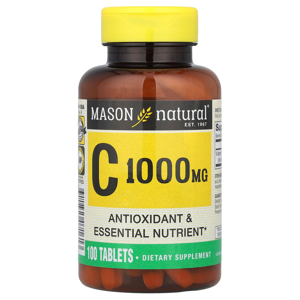 Mason Natural, Витамин С, 1000 мг, 100 таблеток