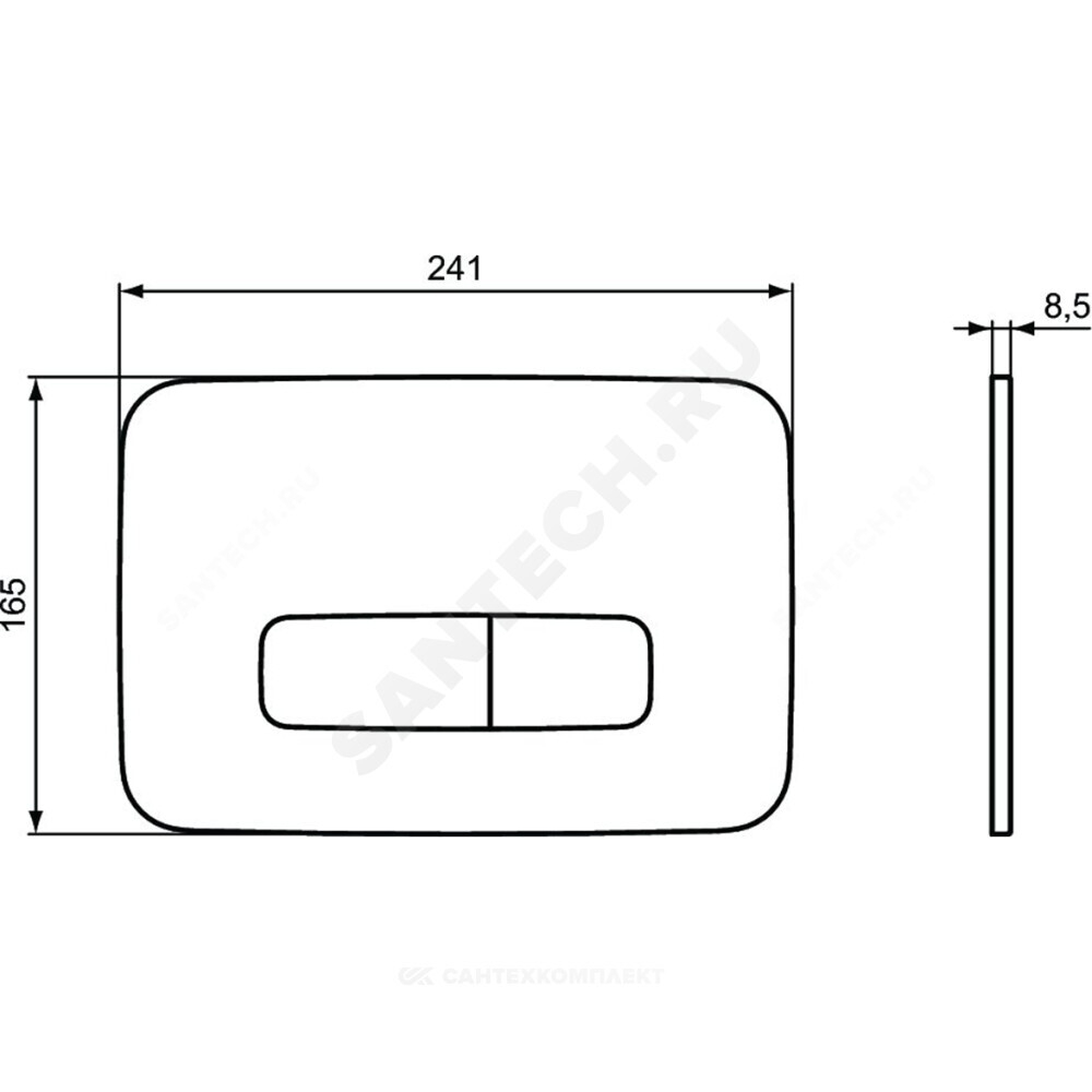 Кнопка для инсталляции хром матовая OLEAS M3 Ideal Standard R0123JG