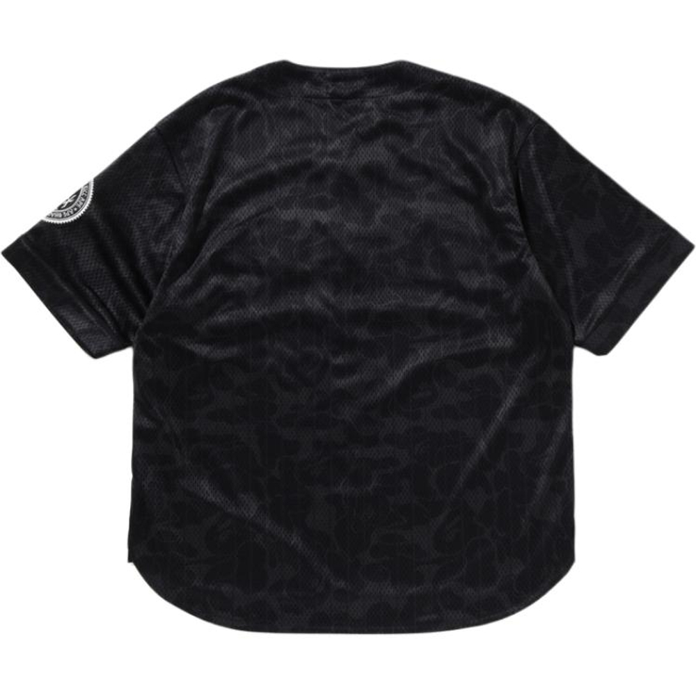 A Bathing Ape Bathing Ape Camo Stripe Baseball Shirt черный