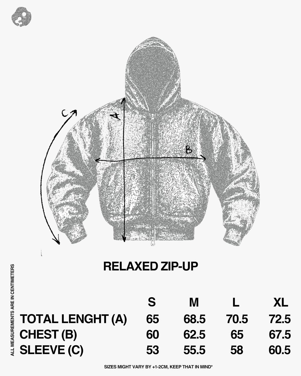 RELAXED zip-up hoodie
