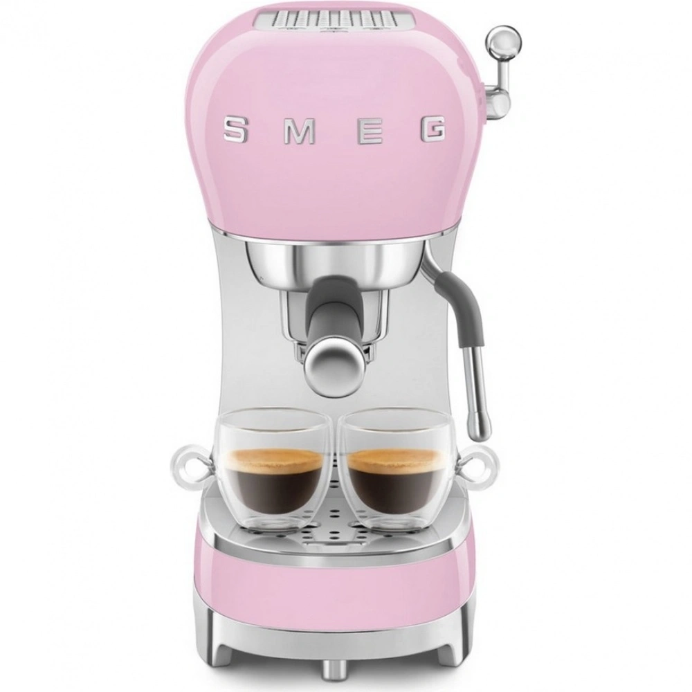 Кофеварка рожковая Smeg ECF02PKEU розовая