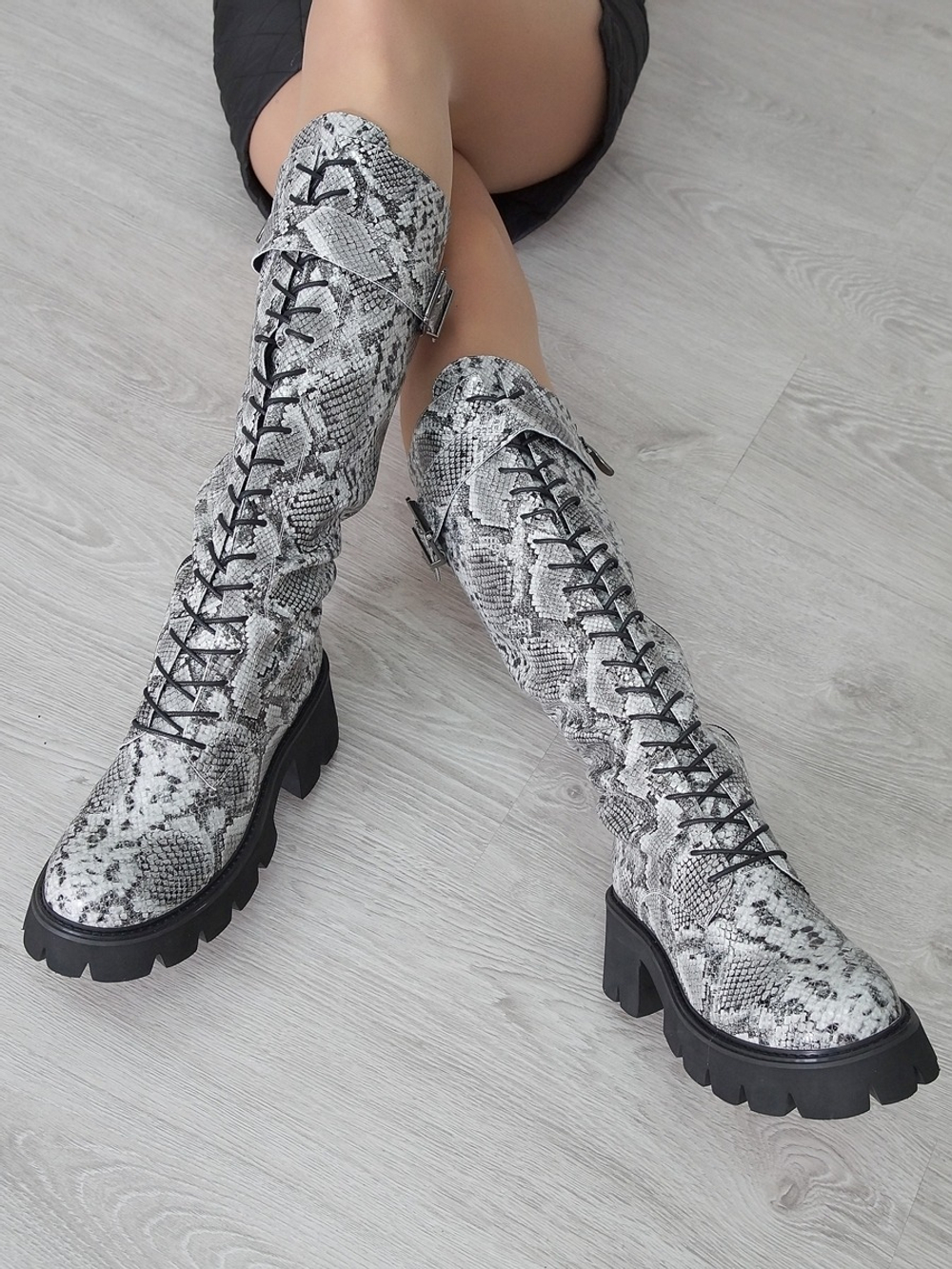 Сапоги женские демисезонные POPULAR FASHION E22B-71EQ