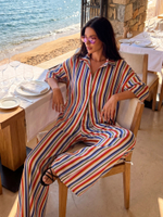Костюм летний шелковый "ART SILK", 713.9054.09.14, цвет полоска цветная