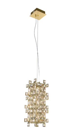 Светильник подвесной NewRgy 6078E/2A GOLD+CLEAR, 2×40 Вт, золотой и прозрачный