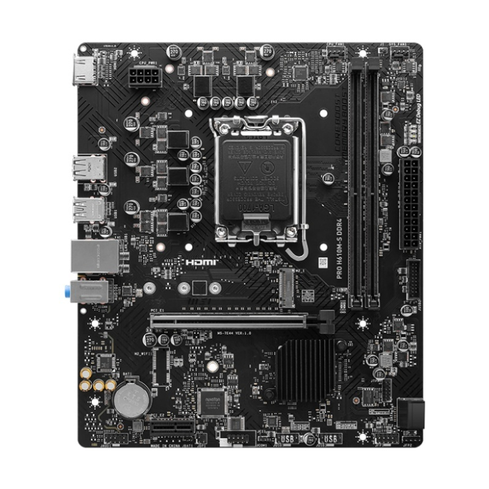 Материнская плата MSI PRO H610M-S DDR4, LGA1700, mATX