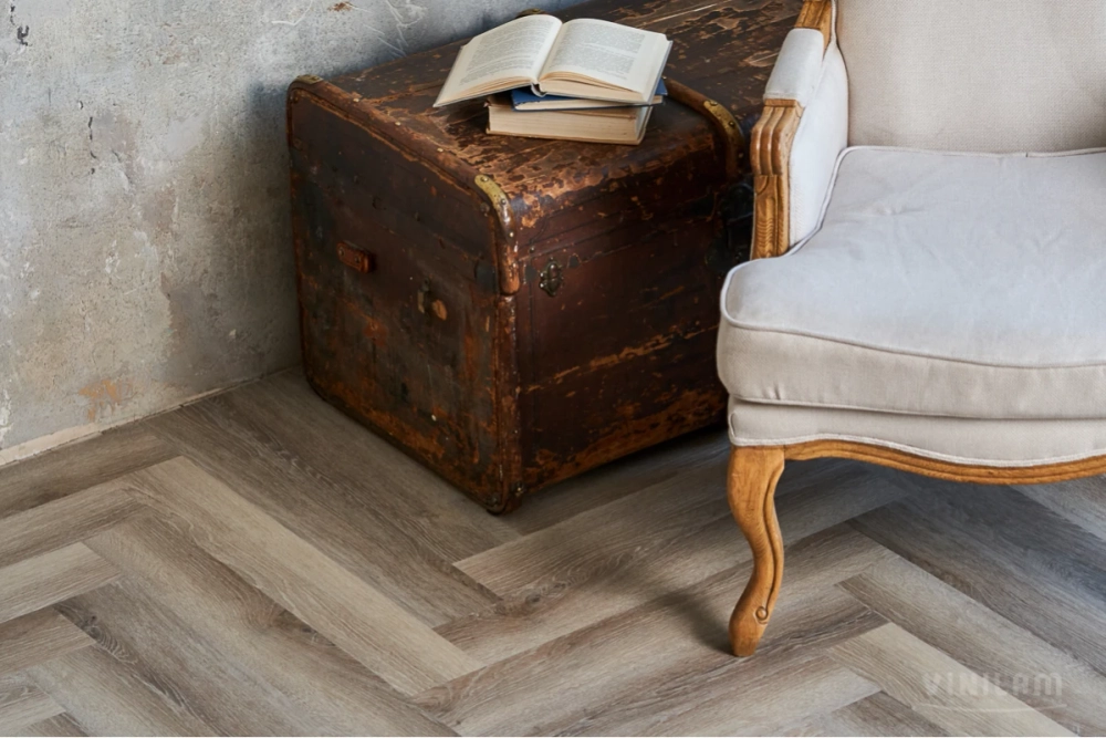 Кварц-винил ISOCORE Vinilam Parquet Herringbone 6,5 мм Паркет Эрмитаж 2.07 м2