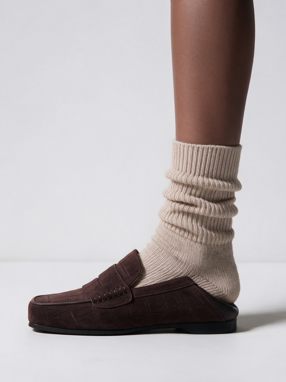loafer croco mocha