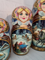 Матрешка 26см "Русская зима" 10 мест