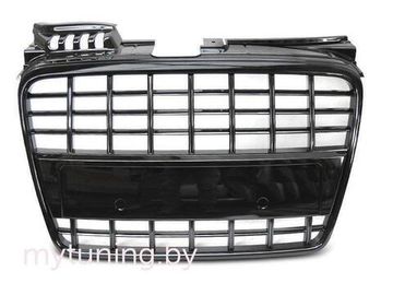Решетка радиатора S8 LOOK GLOSSY BLACK для Audi A4 B7