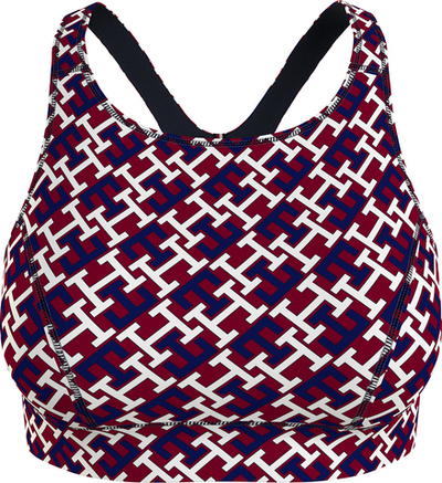 ТОП теннисный Tommy Hilfiger Mid Intensity AOP Racer Bra - monogram