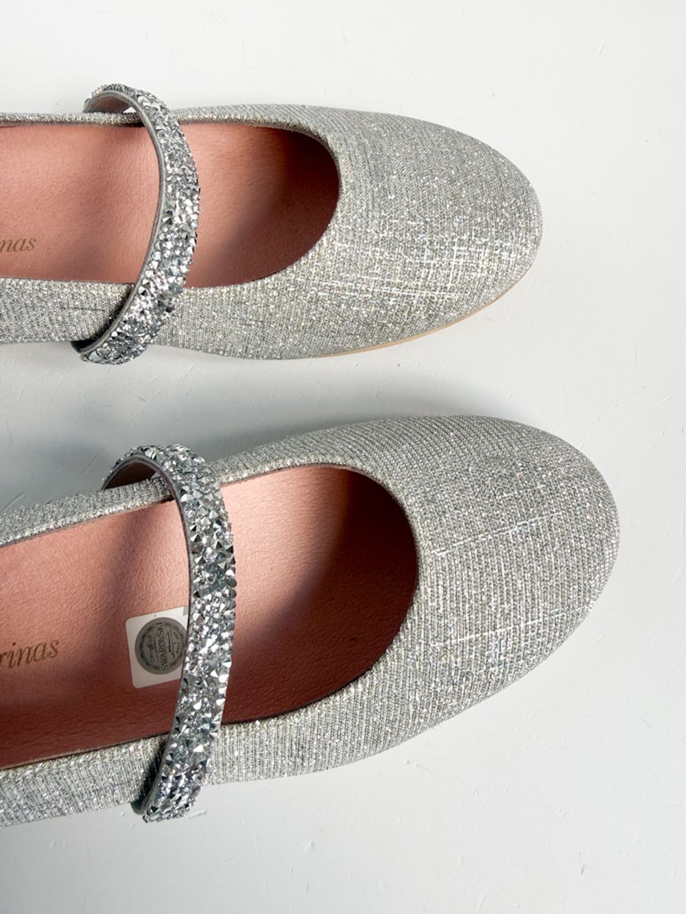 Серебристые туфли-балетки Pretty Ballerinas, 34