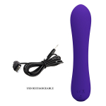 Фиолетовый изогнутый вибратор 19см Pretty Love Matt BI-014667-3