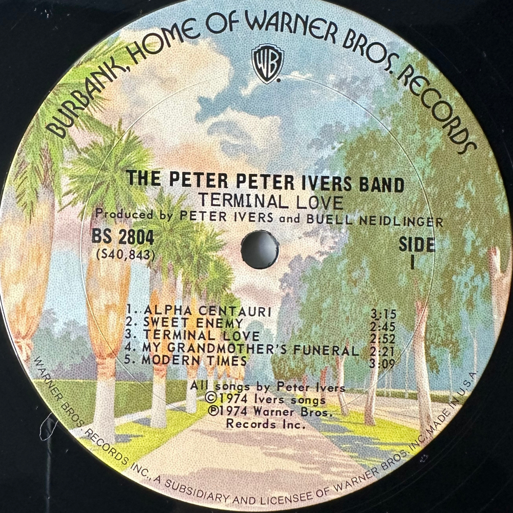 The Peter Peter Ivers Band ‎– Terminal Love (США 1974г.)