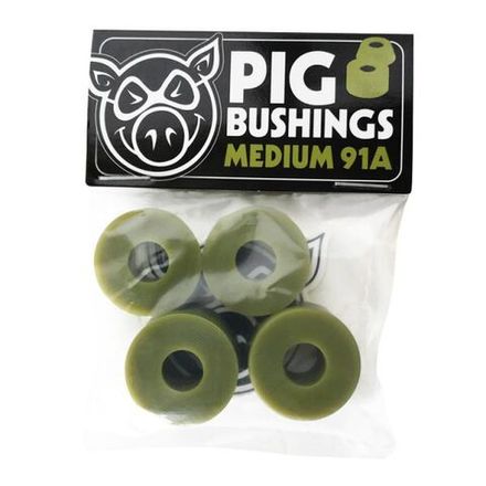Купить Амортизаторы для скейтборда (комплект) Pig MEDIUM BUSHINGS  91A Olive