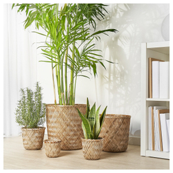 IKEA KLYNNON  (ИКЕА КЛЙННОН)  -  Подставка для посуды, бамбук ручной работы, 15 см