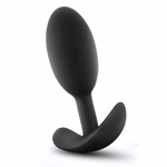Черная анальная пробка Silicone Vibra Slim Plug Medium - 10,2 см. (Цвет: черный)