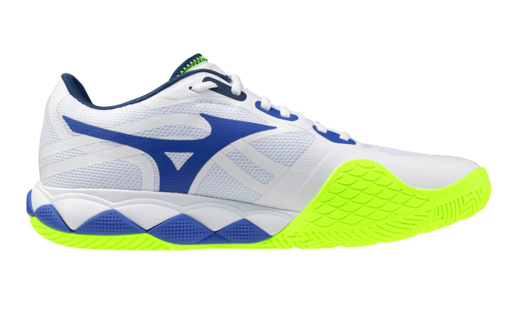 Теннисные кроссовки Mizuno Wave Enforce Tour 2 AC - white/dazzling blue/light yellow