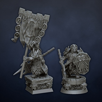 Dwarf King with banner