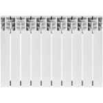Радиатор биметаллический ROMMER Plus Bm 500 - 10 секций (подключение боковое, цвет белый)