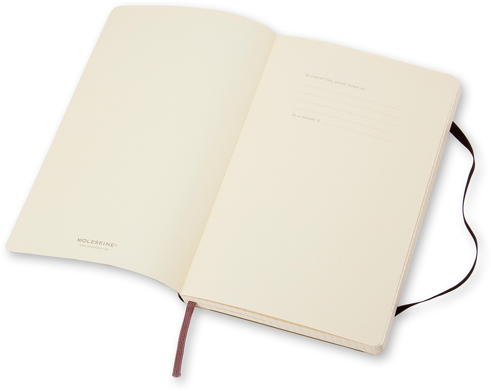 Блокнот Moleskine Classic Soft (QP617) 13х21см 192стр. в клетку, мягкая обложка, черный