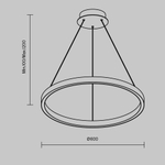 Подвесной светодиодный светильник Maytoni Rim MOD058PL-L32BK