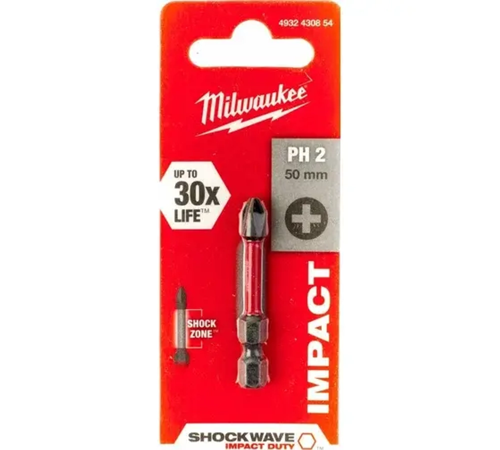 Насадка Milwaukee SHOCKWAVE PH2 50мм (1шт)