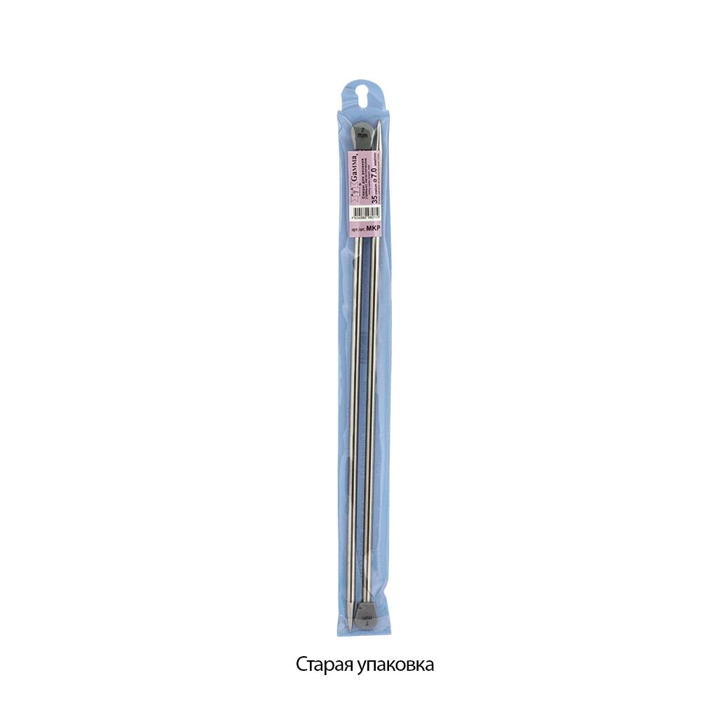 Спицы прямые металл ⌀7.0 мм, 35 см, никель, Gamma MKP