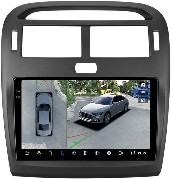 Магнитола для Lexus LS430 Toyota Celsior XF30 2000-2006 (ШГУ монохром) - Teyes CC3-2K-360 монитор 9.5" 2K QLED на Android 10, Быстрая, CarPlay, 4G SIM-слот, 4 камеры в комплекте