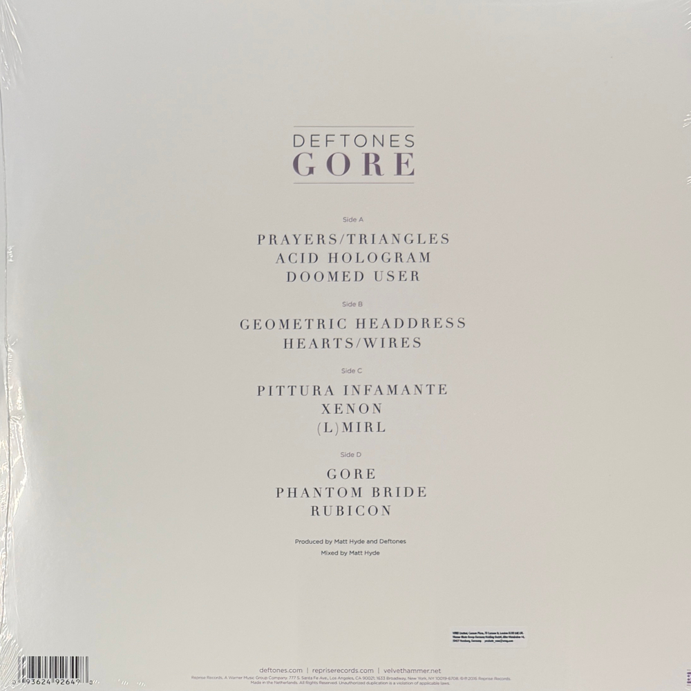 Deftones ‎– Gore 2LP (Голландия 2016г.) White Т