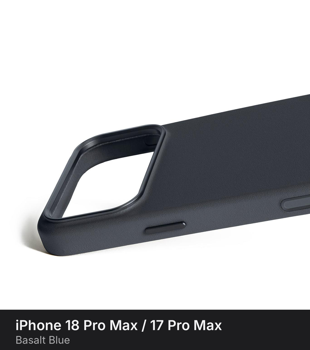 Чехол Mujjo Leather Case для iPhone 18 Pro Max / 17 Pro Max Basalt